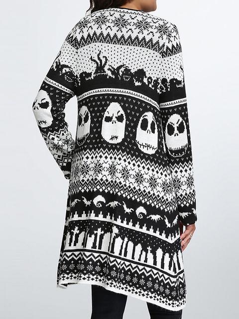 Halloween Skull Knitted Cardigan