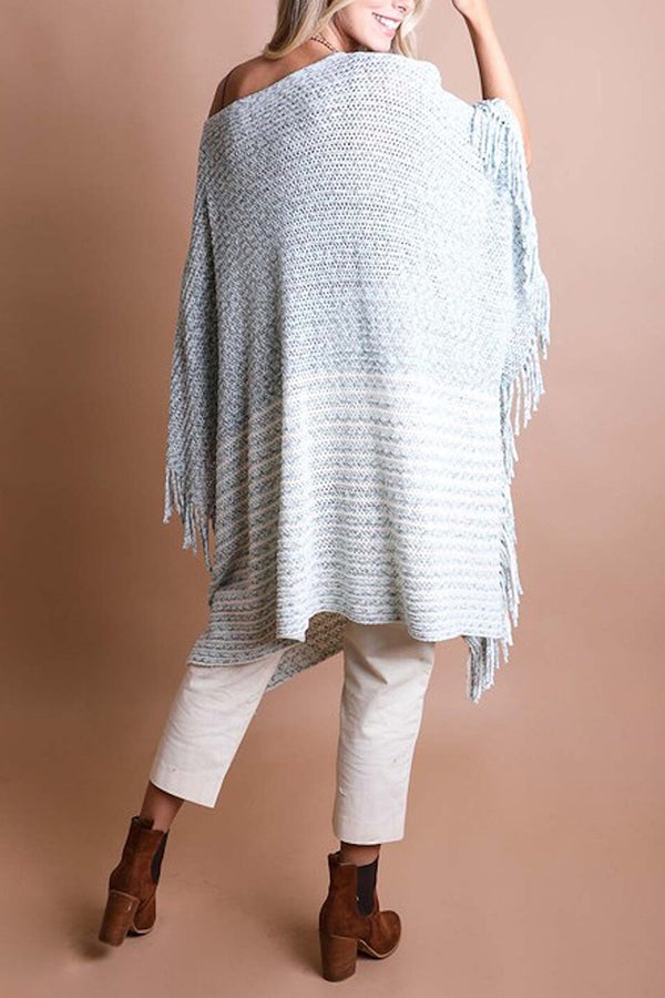 Sweet And Innocent Chenille Poncho Top