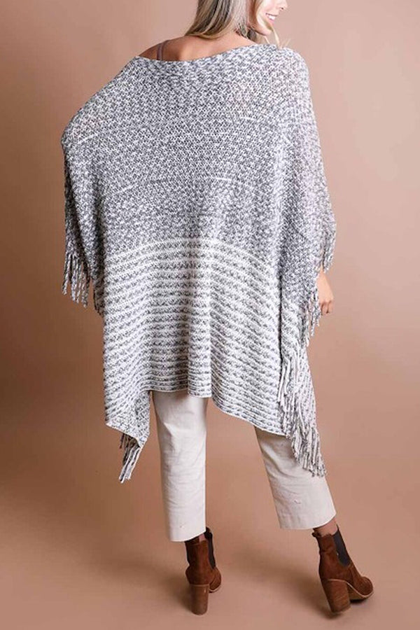 Sweet And Innocent Chenille Poncho Top