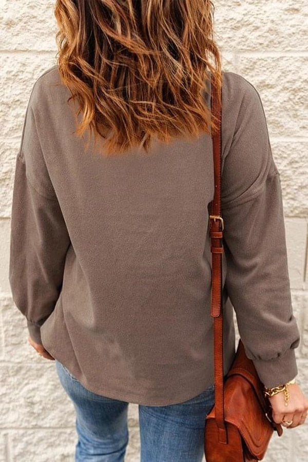 High Neck Drawstring Pullover