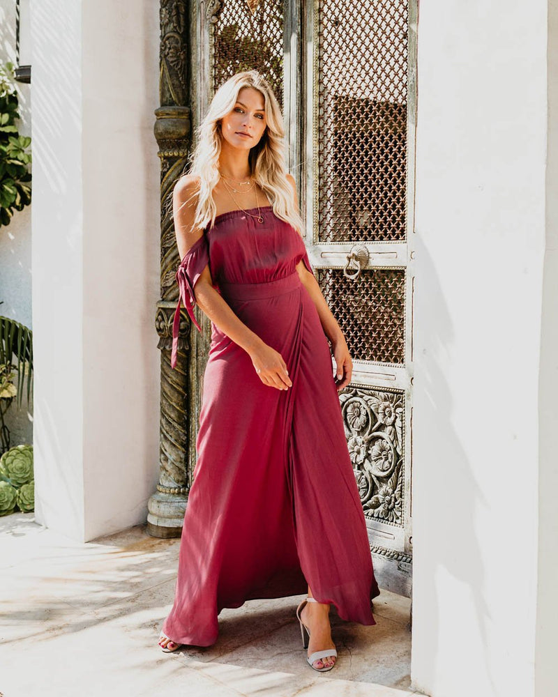 Infinity Off The Shoulder Maxi Dress