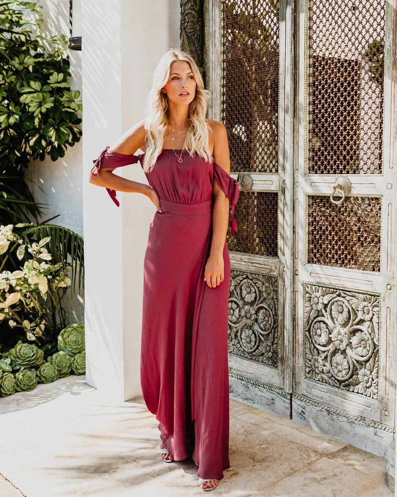 Infinity Off The Shoulder Maxi Dress