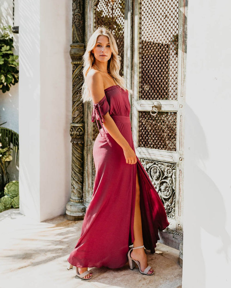 Infinity Off The Shoulder Maxi Dress