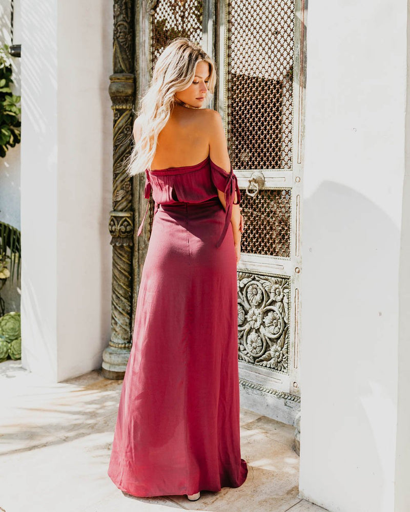 Infinity Off The Shoulder Maxi Dress