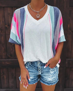 Beach Stripe Sleeve Top