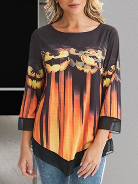 Long Sleeve Sweatshirt Halloween Tops