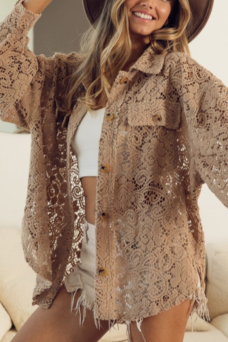 Sweet Love Oversized Lace Shacket