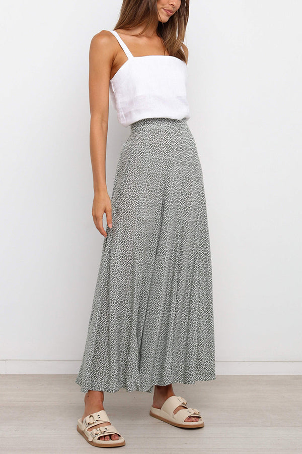 Floral High Waist Wide Leg Pants