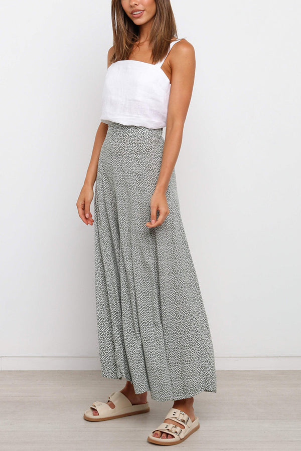 Floral High Waist Wide Leg Pants