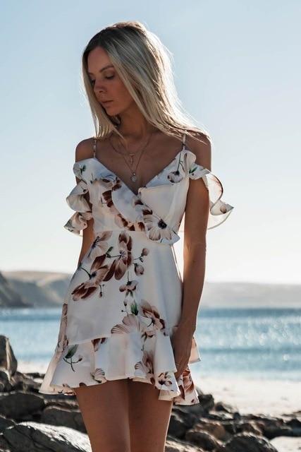 Floral Party Evening Beach Mini Dress