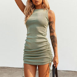 Sexy Party O Neck Mini Dress