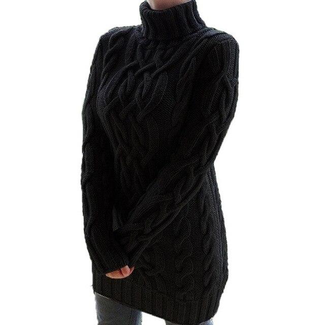 Mini Turtleneck Long Sleeve Warm Loose Sweater