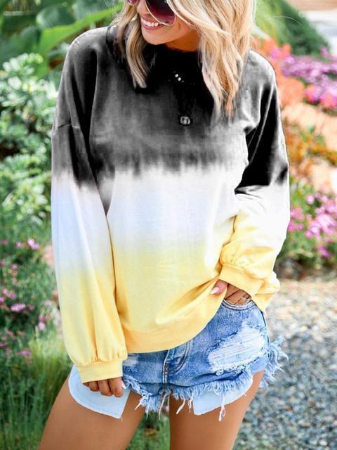 Rainbow Gradient Print Sweatshirt