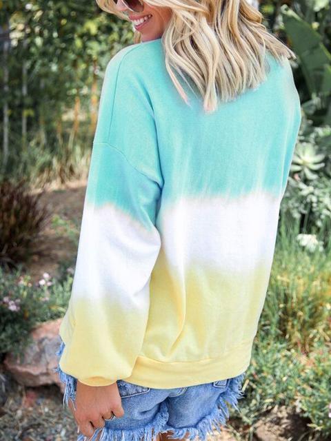 Rainbow Gradient Print Sweatshirt