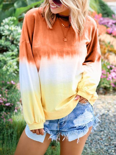 Rainbow Gradient Print Sweatshirt