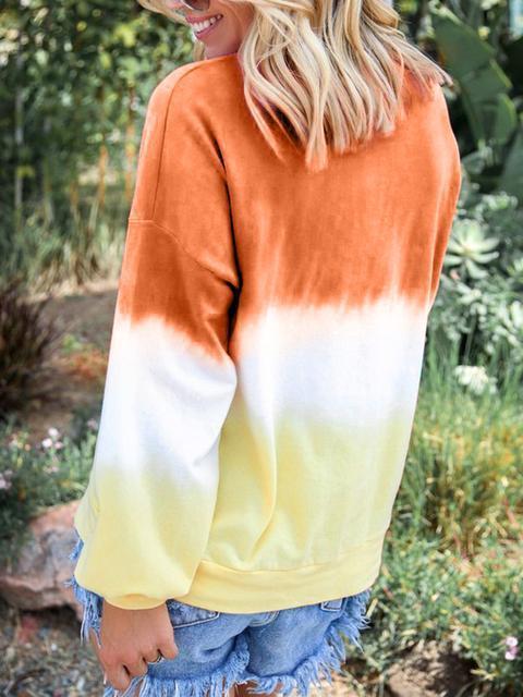 Rainbow Gradient Print Sweatshirt