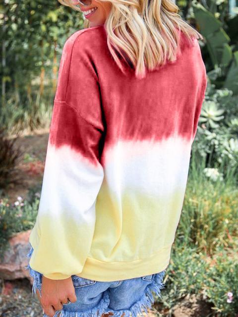 Rainbow Gradient Print Sweatshirt