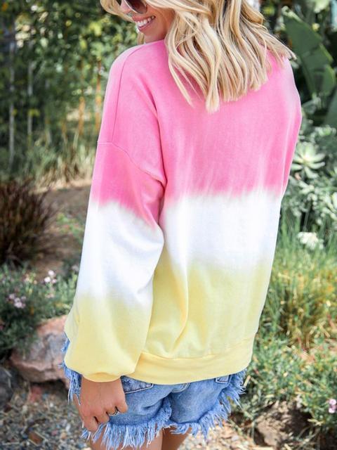 Rainbow Gradient Print Sweatshirt