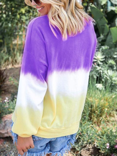 Rainbow Gradient Print Sweatshirt