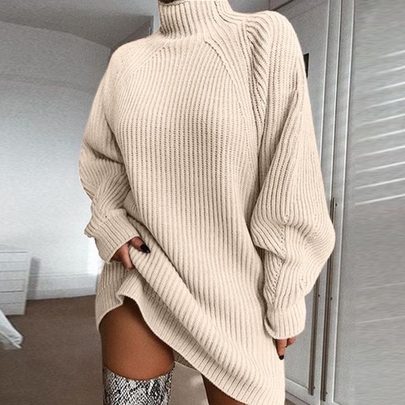 Soft Mock Neck Sweater Dress