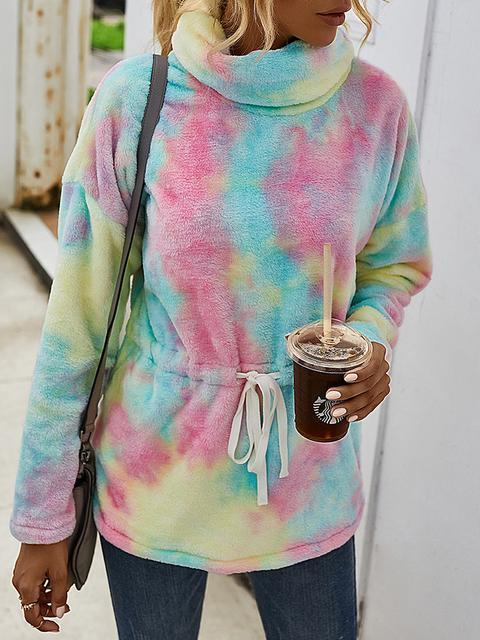 Tie Dye Fleece Sweatshirt Hoodies