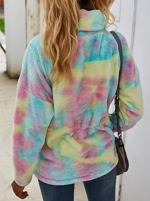 Tie Dye Fleece Sweatshirt Hoodies