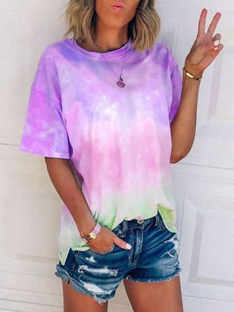 Tie-dye Gradient Rainbow T-shirt