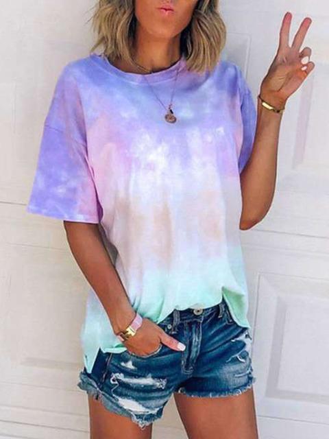 Tie-dye Gradient Rainbow T-shirt