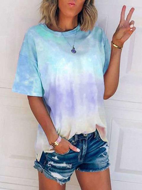 Tie-dye Gradient Rainbow T-shirt