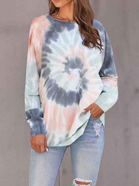 Tie-dye Print Long Sleeve Sweatshirt