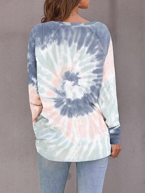 Tie-dye Print Long Sleeve Sweatshirt