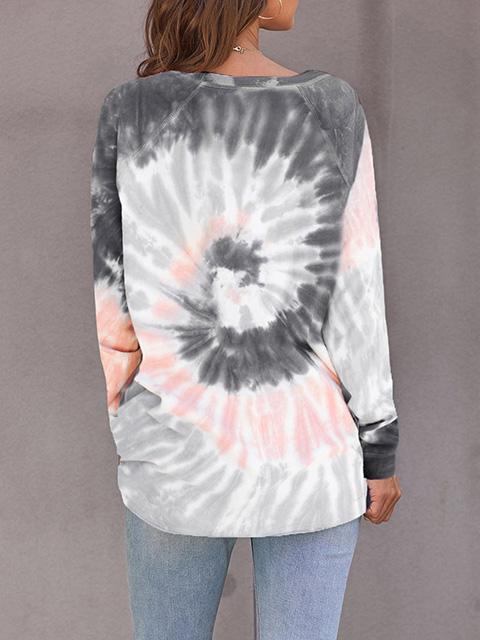 Tie-dye Print Long Sleeve Sweatshirt