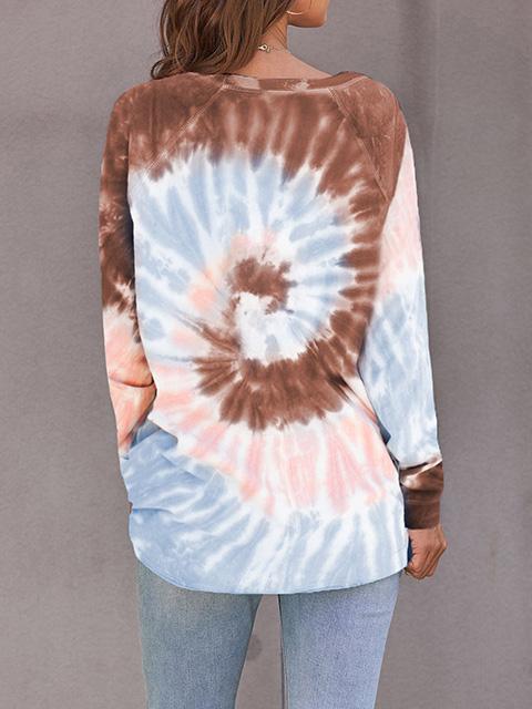 Tie-dye Print Long Sleeve Sweatshirt