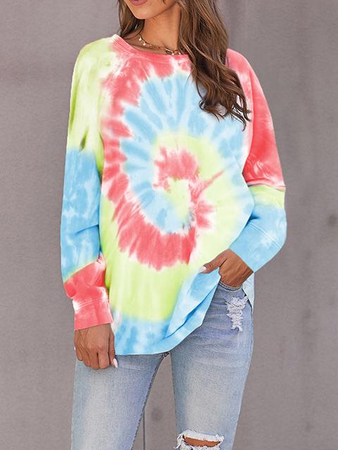 Tie-dye Print Long Sleeve Sweatshirt