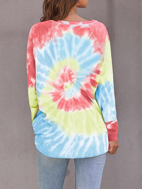 Tie-dye Print Long Sleeve Sweatshirt