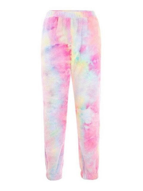 Tie-dye Print Plush Pullover