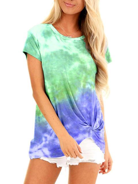 Tie-dye Round Neck T-shirt