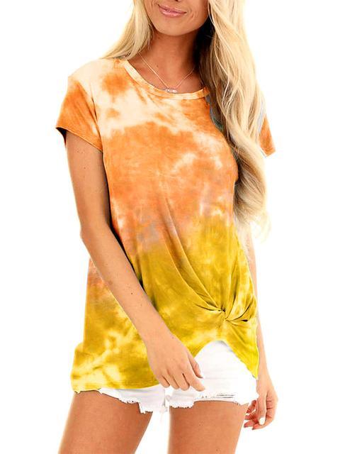 Tie-dye Round Neck T-shirt