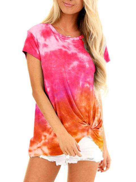 Tie-dye Round Neck T-shirt