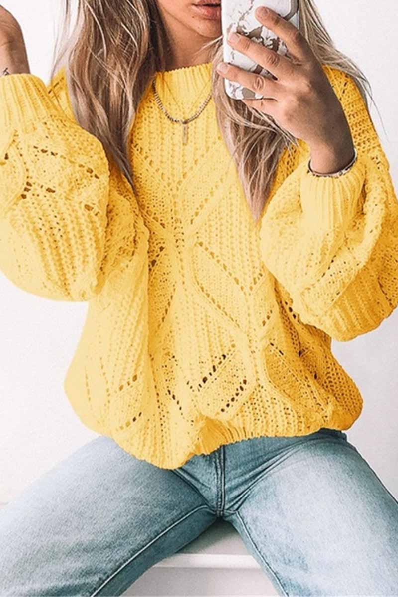 Loose Round Neck Knitted Sweater