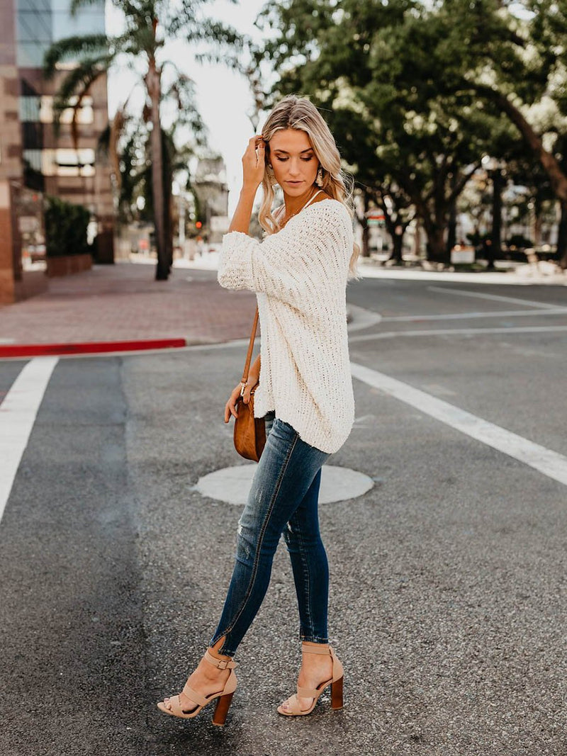 Warm My Soul Knit Off Shoulder Sweater