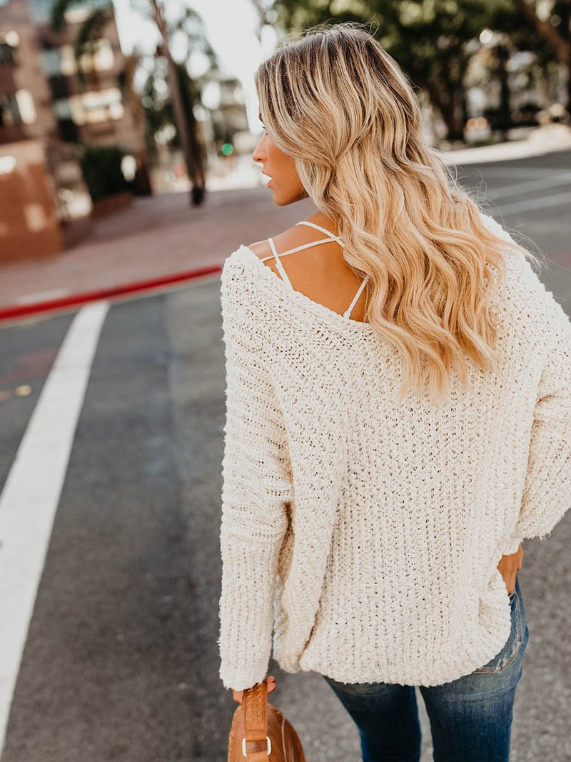 Warm My Soul Knit Off Shoulder Sweater