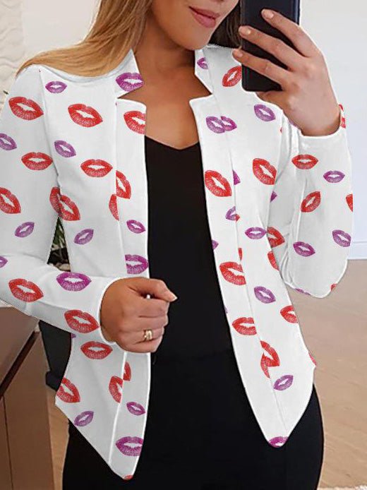 Women's Blazers Casual Printed Long Sleeve Small Blazers