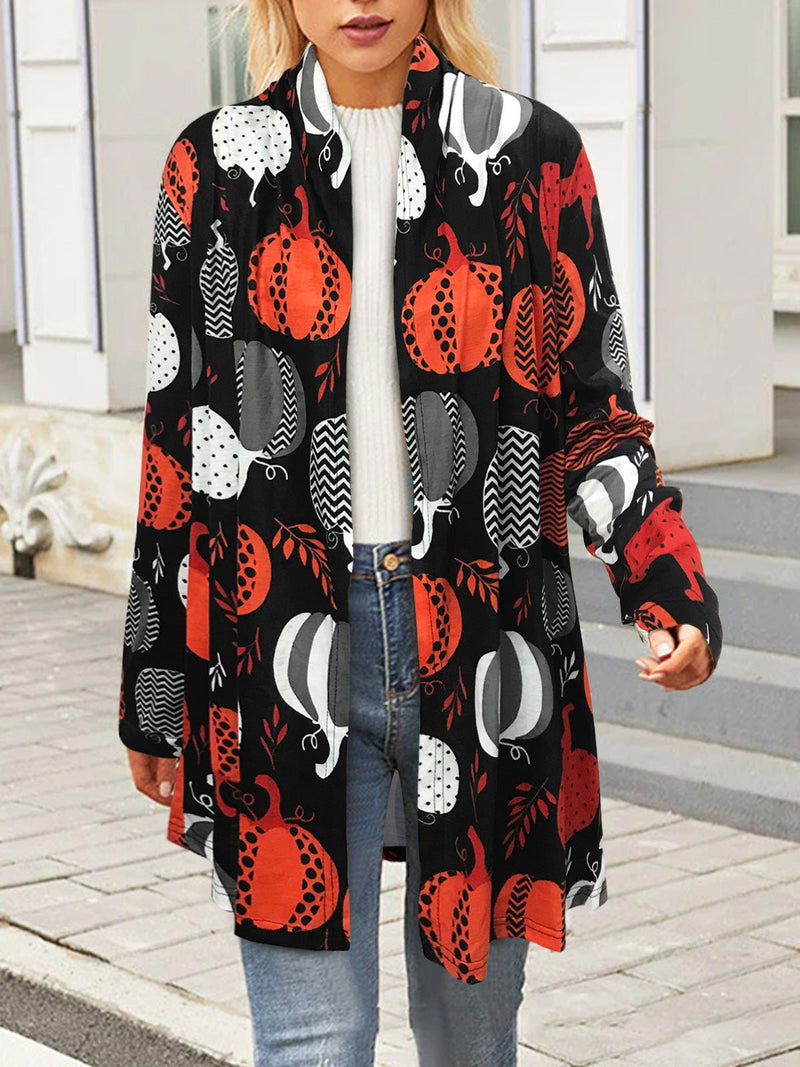 Women's Cardigans Printed Long Sleeve Casual Cardigan