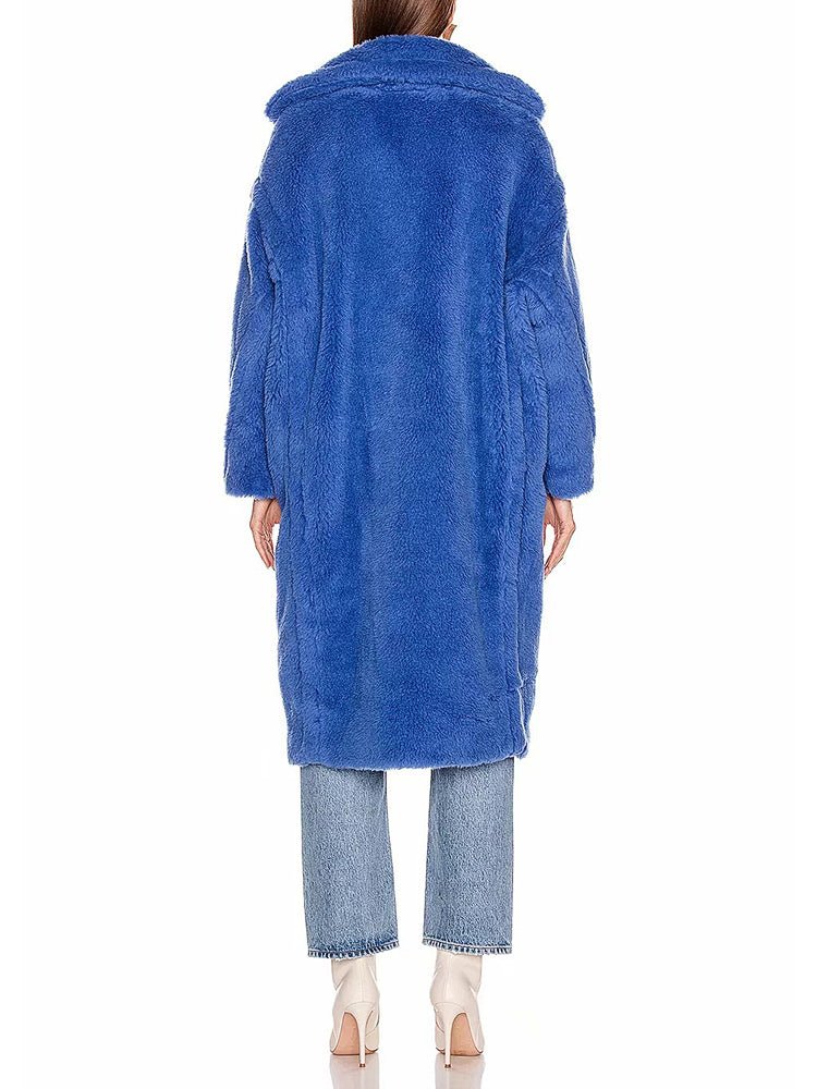 Women's Coats Lapel Lamb Wool Oversize Coat