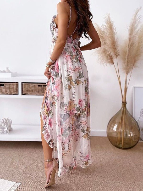 Women's Dresses Bohemian Sling Chiffon Ruffle Dress