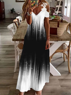 Women's Dresses Gradient Lace Sling V-Neck Sleeveless Dress