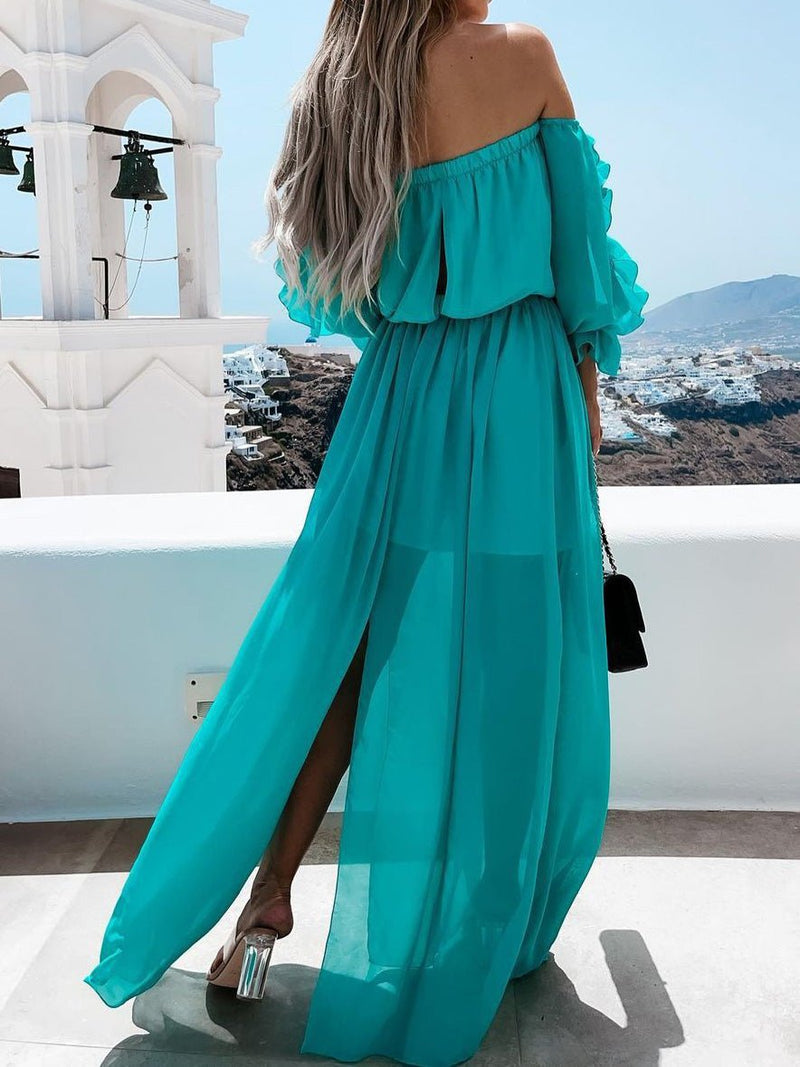 Women's Dresses One-Shoulder Chiffon Irregular Dress