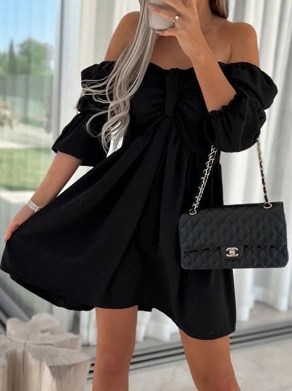 Women's Dresses One-Shoulder Short Sleeve Mini Dress