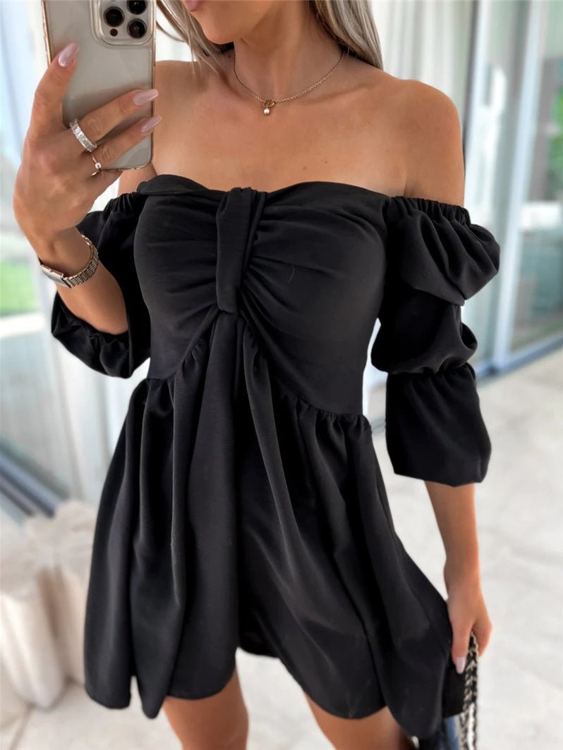 Women's Dresses One-Shoulder Short Sleeve Mini Dress